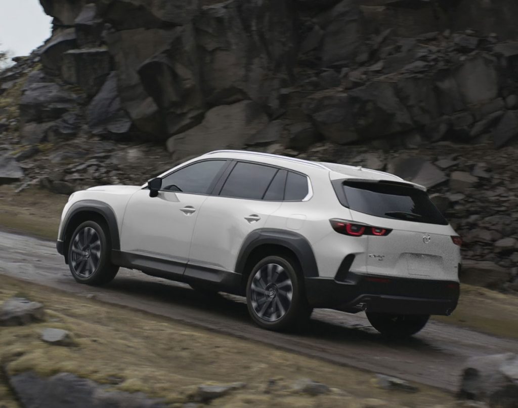 White CX-50 on cliff