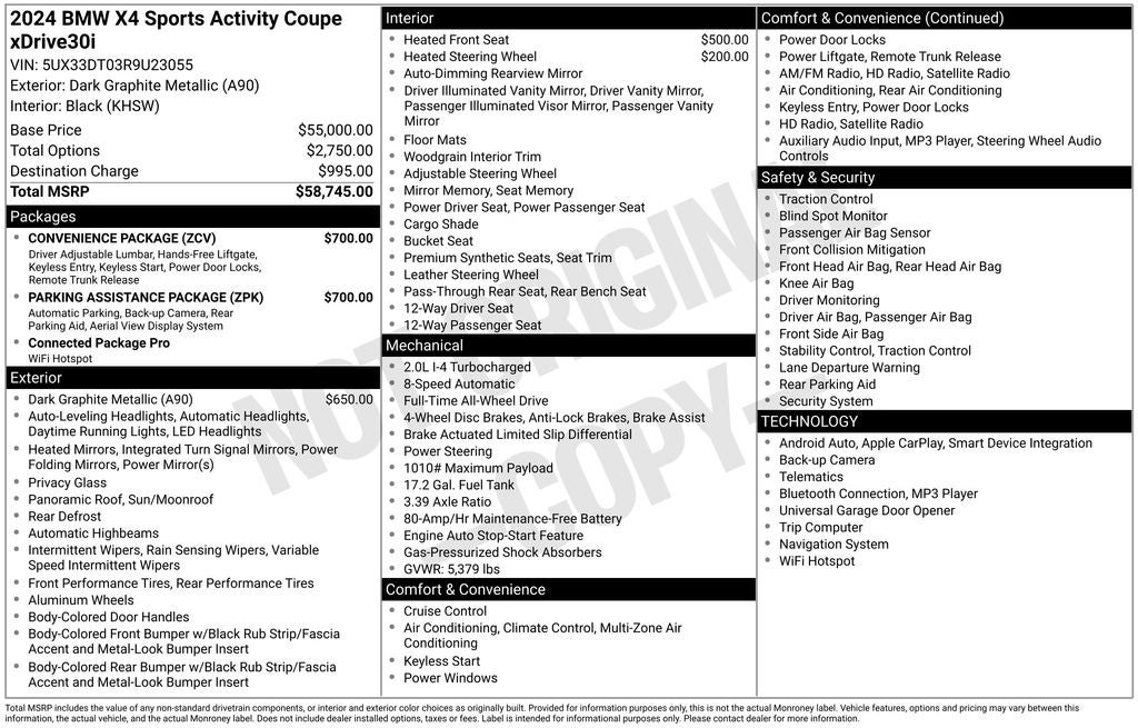 2024 BMW X4 xDrive30i