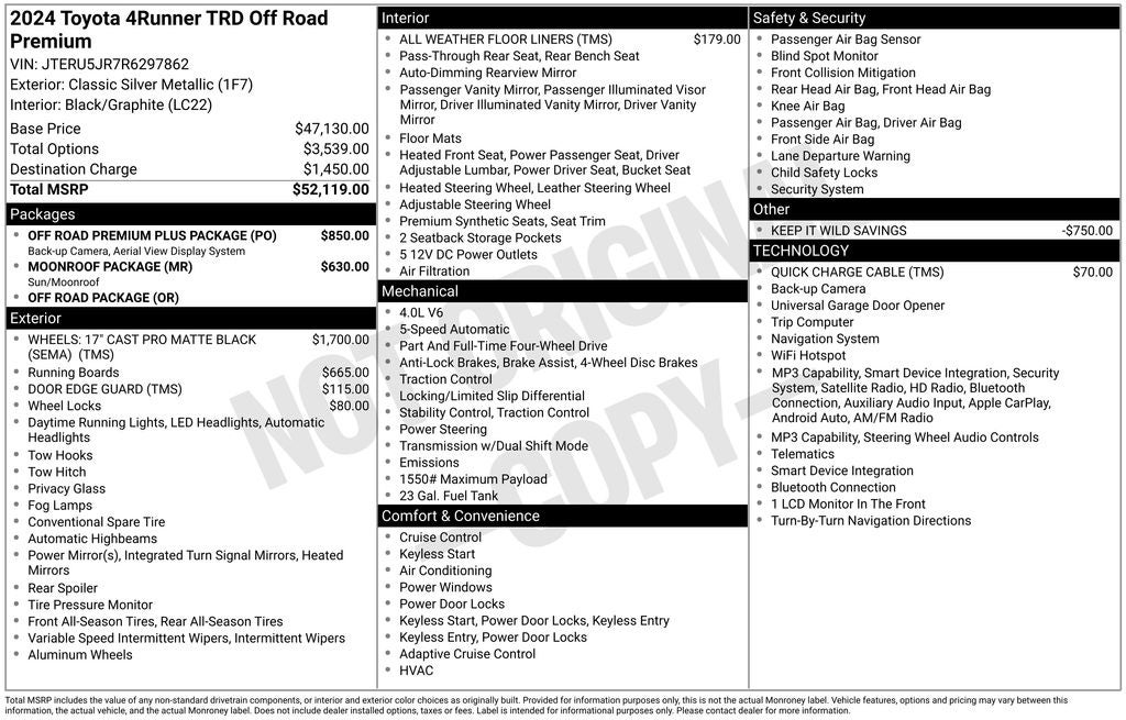 2024 Toyota 4Runner TRD Off-Road Premium