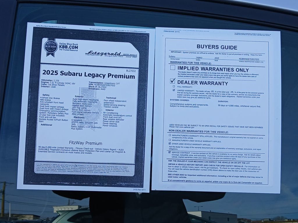 2025 Subaru Legacy Premium