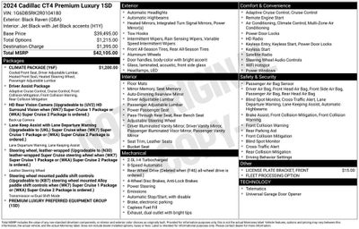 2024 Cadillac CT4 Premium Luxury