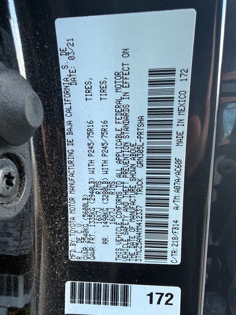 2021 Toyota Tacoma SR V6