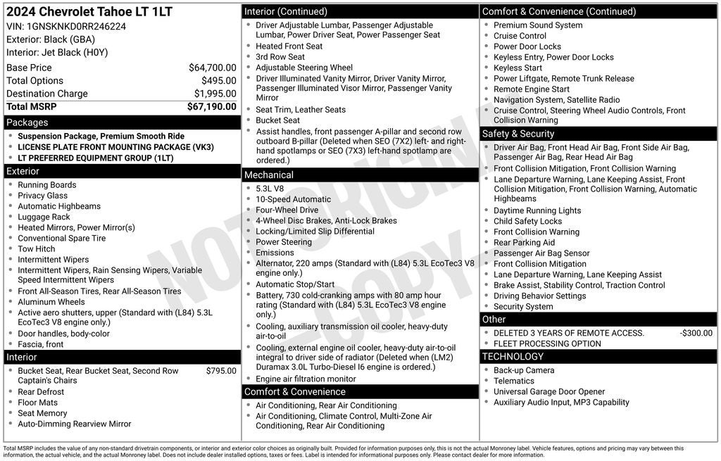2024 Chevrolet Tahoe 4WD LT