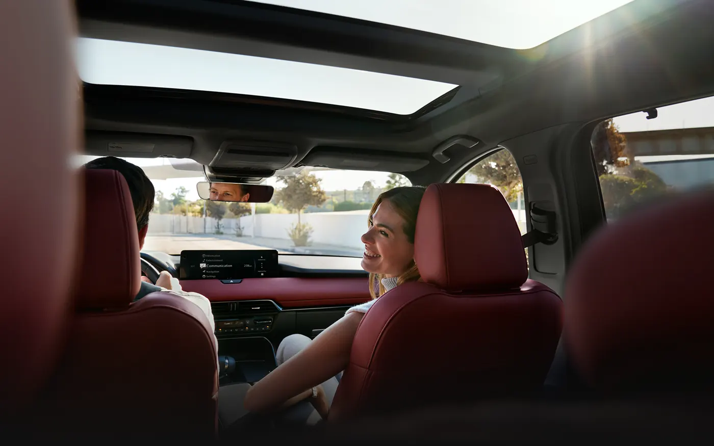 Friends riding in the 2-row 2027 Mazda CX-90 | Fitzgerald Mazda of Annapolis in Annapolis MD