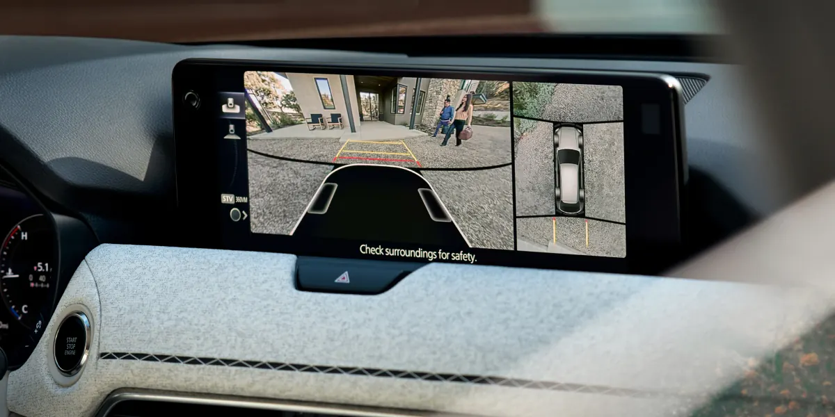 2027 Mazda CX-90 360° View Monitor on the center display | Fitzgerald Mazda of Annapolis in Annapolis MD