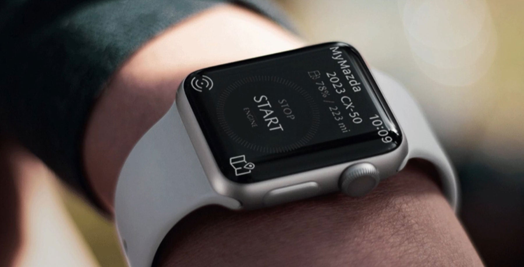 Mazda Start engine app on your smartwatch